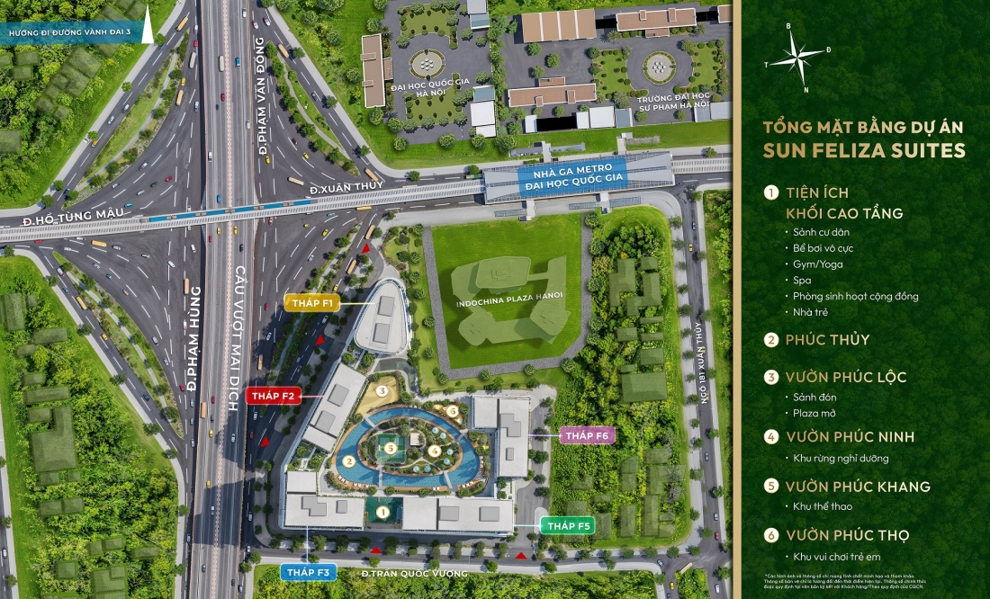 Bảng giá Sun Feliza Suites Cầu Giấy - CĐT Sun Group