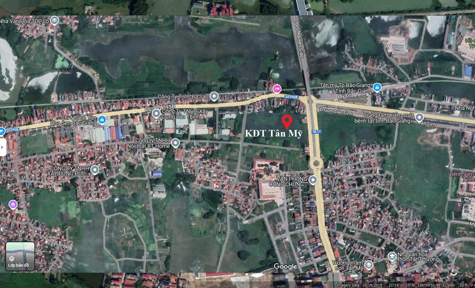 vị trí dự án Tân Mỹ Bắc Giang