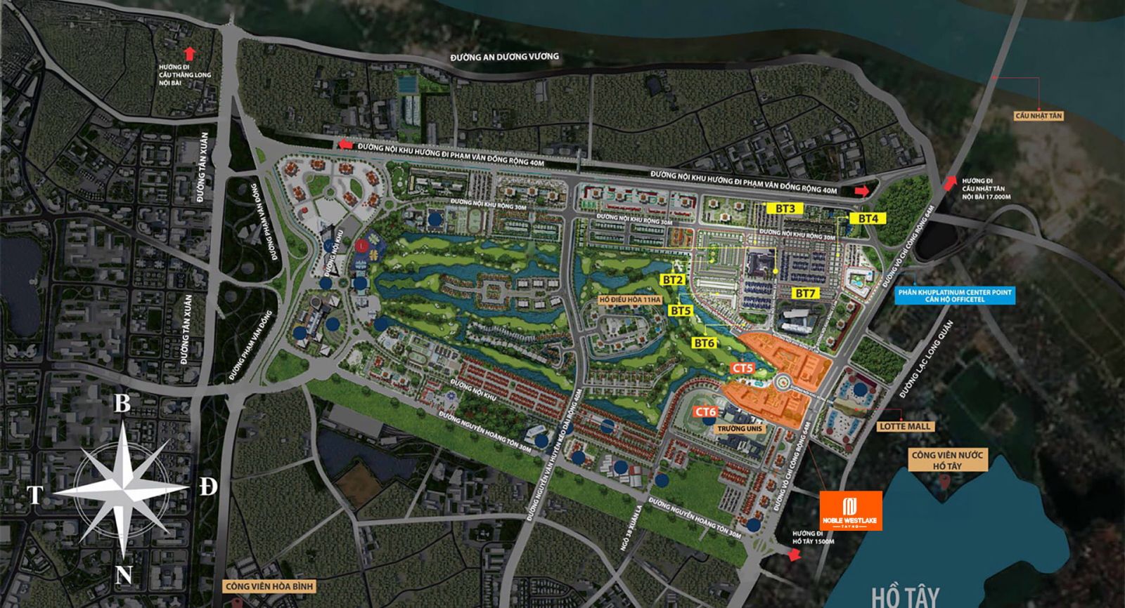 VỊ TRÍ NOBLE WEST LAKE HA NOI