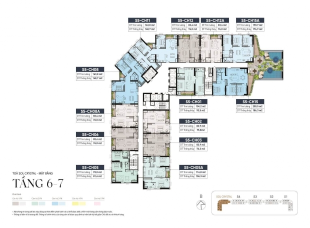 Mặt bằng tổng quan Noble West Lake Ha Noi